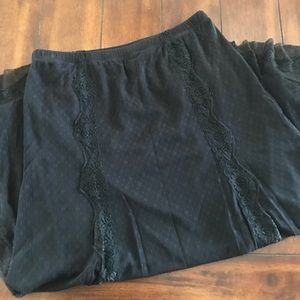 Apt 9 black full length lace skirt
